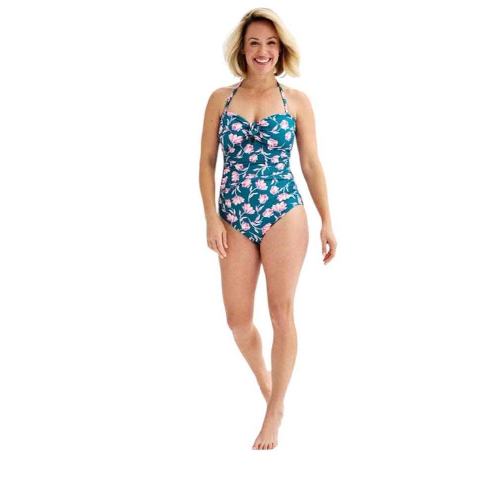Draper James Floral Bandeau One Piece Swimsuit